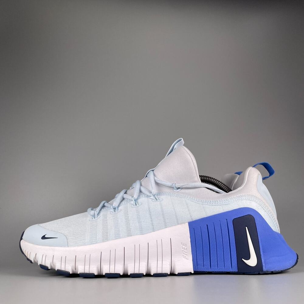 Nike Free Metcon 6 Men's 11 White Blue Training Sneakers Athletic Crossfit Shoes